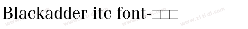 Blackadder itc font字体转换
